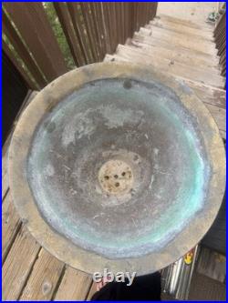 Rare Mid-century Modern brass planter Tripod wrought iron base paul mccobb mcm