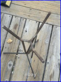 Rare Mid-century Modern brass planter Tripod wrought iron base paul mccobb mcm