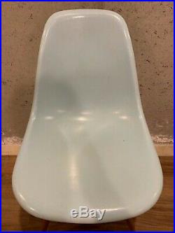 Rare Milacron Herman Miller Eames Fiberglass Shell Chair Robins Egg Light Blue
