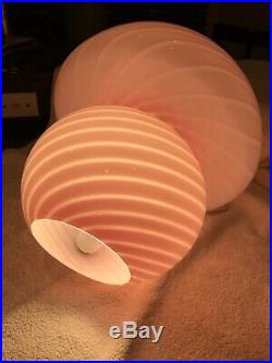 Rare Murano Glass Mushroom Lamp Vintage Italian