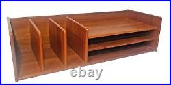 Rare Nordisk Andels Eksport Danish Modern MCM Teak Wood Desk Organizer Denmark