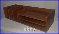 Rare Nordisk Andels Eksport Danish Modern MCM Teak Wood Desk Organizer Denmark