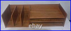Rare Nordisk Andels Eksport Danish Modern MCM Teak Wood Desk Organizer Denmark