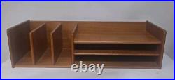 Rare Nordisk Andels Eksport Danish Modern MCM Teak Wood Desk Organizer Denmark