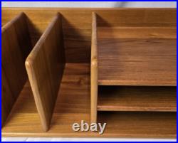 Rare Nordisk Andels Eksport Danish Modern MCM Teak Wood Desk Organizer Denmark Rare Nordisk Andels Eksport Danish Modern MCM Teak Wood Desk Organizer Denmark