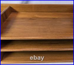 Rare Nordisk Andels Eksport Danish Modern MCM Teak Wood Desk Organizer Denmark Rare Nordisk Andels Eksport Danish Modern MCM Teak Wood Desk Organizer Denmark