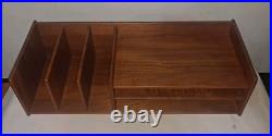 Rare Nordisk Andels Eksport Danish Modern MCM Teak Wood Desk Organizer Denmark