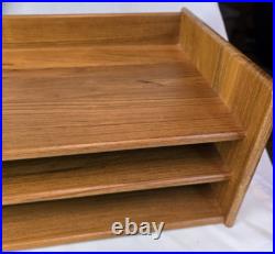 Rare Nordisk Andels Eksport Danish Modern MCM Teak Wood Desk Organizer Denmark Rare Nordisk Andels Eksport Danish Modern MCM Teak Wood Desk Organizer Denmark