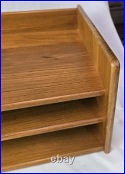 Rare Nordisk Andels Eksport Danish Modern MCM Teak Wood Desk Organizer Denmark Rare Nordisk Andels Eksport Danish Modern MCM Teak Wood Desk Organizer Denmark