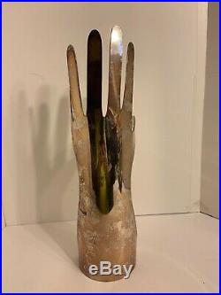 Rare Original Gio Ponti Sculpture Sterling signed six finger hand dated 1978 ori
