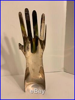 Rare Original Gio Ponti Sculpture Sterling signed six finger hand dated 1978 ori