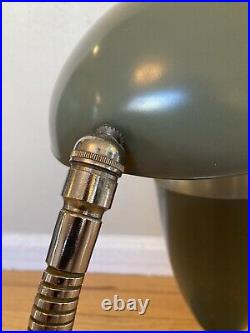Rare Original Greta Grossman Cobra & Cone Table Lamp for Ralph O. Smith Green