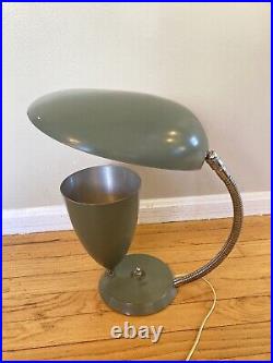 Rare Original Greta Grossman Cobra & Cone Table Lamp for Ralph O. Smith Green