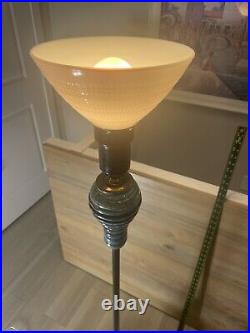 Rare Original Mid Century Beautiful Floor/Pole Lamp withTwo Tier Shade 60 x 11