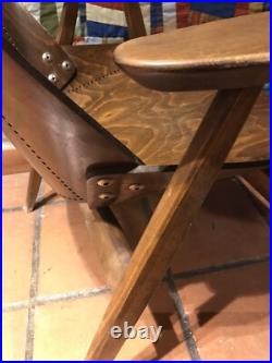 Rare Original Mid Century Modern Niko Kralj Beech Captain's Chair Lupina Label