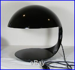 Rare Original Total Black 1960's Elio Martinelli Luce Cobra Lamp, MID Century