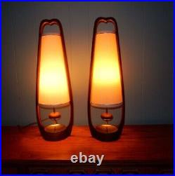 Rare Pair Modeline Circa 1960's Mid-century Modern Table Lamps 5vh64e Modeline