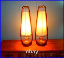 Rare Pair Modeline Circa 1960's Mid-century Modern Table Lamps 5vh64e Modeline