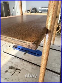Rare Pair of Mersman 7518 Mid-Century Modern Wood Tables with Storage Shelf
