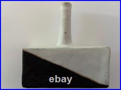 Rare Pair of Mid Century Modern Gambone Pottery Art Vases Italy Signed