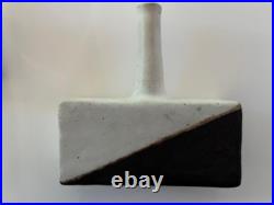 Rare Pair of Mid Century Modern Gambone Pottery Art Vases Italy Signed