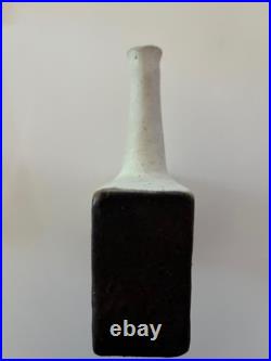 Rare Pair of Mid Century Modern Gambone Pottery Art Vases Italy Signed