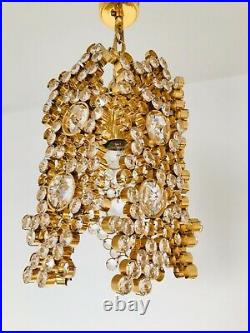 Rare Palwa Crystal Pendant Lamp Mid Century Modern Germany 1960s