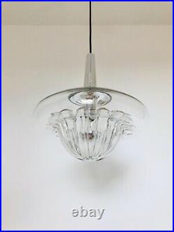 Rare Peill & Putzler Glass Pendant Lamp Mid Century Modern 1970s