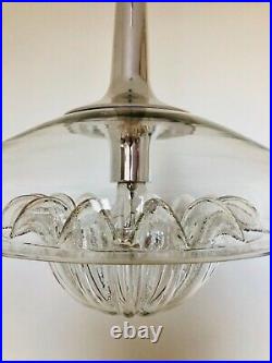 Rare Peill & Putzler Glass Pendant Lamp Mid Century Modern 1970s