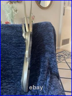 Rare Pendergrast MCM Mid Century Modern Metal Gazelle Wall Sculpture