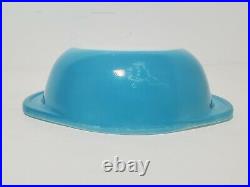 Rare Pyrex Blue 080 Mini Casserole Bowl With Lid HTF Turquoise