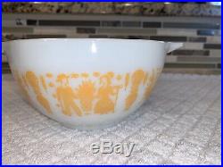 Rare Pyrex Orange Gold Amish Butterprint 441 Small Cinderella Bowl 1-1/2 Pt. EUC
