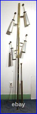 Rare Raymond Loewy Stiffel Mid Century Modern Atomic Futura Tension Pole Lamp