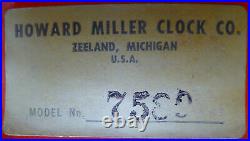Rare Red/Black Howard Miller Meridian Clock 7589 Alvino Bagni George Nelson MCM