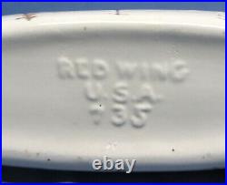 Rare Red Wing Pottery USA #735 Collectible Birch Bark Line Canoe Mint withSticker