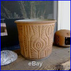 Rare Robert Maxwell Carved Pottery Planter MCM Pot Earthgender David Cressey 70s