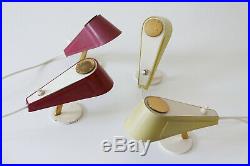 Rare SET of FOUR Mid Century Modern BRASS'Sparrow' SIDE TABLE LAMPS, 1950s