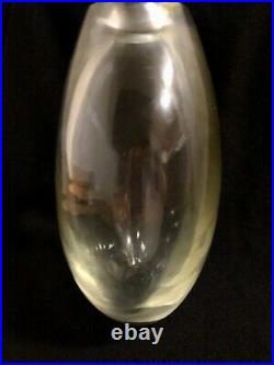 Rare Sardinia Crystal Large Oval Vase Signed. Made In Italy