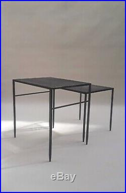 Rare Set Mathieu Mategot Nesting / Occ. Tables 1950, s le corbusier prouve era