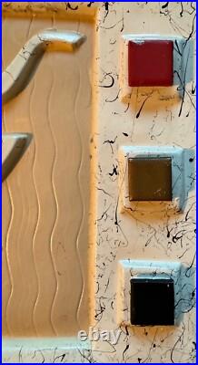 Rare Set Vintage 50s Plaster Tribal Drums Wall Hangings Mid Century MCM Modern