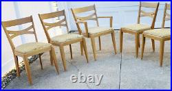 Rare Set of 5 Heywood Wakefield Mid Century Modern Bow Tie Dining Chairs M553A