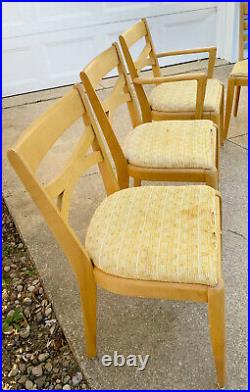 Rare Set of 5 Heywood Wakefield Mid Century Modern Bow Tie Dining Chairs M553A