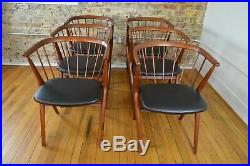 Rare Set of 6 Helge Sibast No. 8 Danish Mid Century Modern Teak Dining Chairs