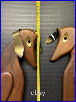Rare Set of Vintage 1960s Masketeers Dog Wall Hangings Mid Century Modern MCM