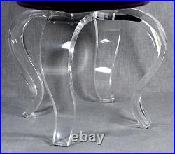 Rare Shlomi Haziza Hstudio Acrylic Mid Century Modern Vanity Stool Chair Swivels Rare Shlomi Haziza Hstudio Acrylic Mid Century Modern Vanity Stool Chair Swivels