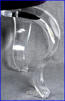 Rare Shlomi Haziza Hstudio Acrylic Mid Century Modern Vanity Stool Chair Swivels Rare Shlomi Haziza Hstudio Acrylic Mid Century Modern Vanity Stool Chair Swivels