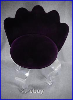 Rare Shlomi Haziza Hstudio Acrylic Mid Century Modern Vanity Stool Chair Swivels Rare Shlomi Haziza Hstudio Acrylic Mid Century Modern Vanity Stool Chair Swivels