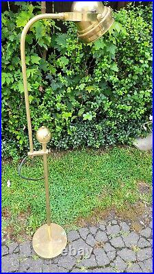 Rare Spotlight Mid Century Modern Industrial Brass Floor Lamp