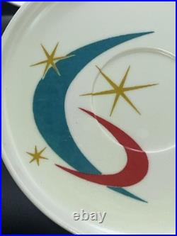 Rare Starburst Atomic Mid Century Celestial Spaulding Ware Melmac Melamine Plate