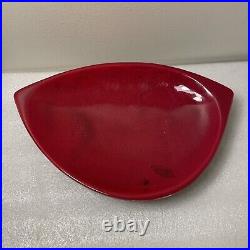 Rare Stonelain Pottery mid century modern ceramics Blood Red 14